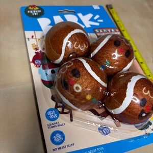 NWT - Bark Christmas "Gingerboys" Tennis Balls